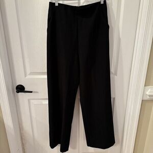 Eliza J Wide Leg‎ Dress Pants Black Women's Size 10 High Rise Evening Career